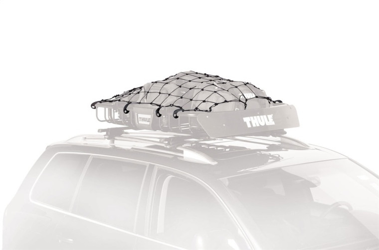 Thule Stretch Cargo Roof Basket Net - Black (Works w/ 1-1/4in. Basket Tubing or Smaller)