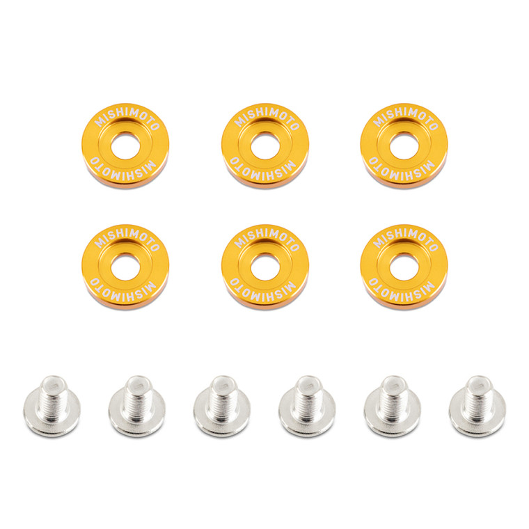 Mishimoto Small Fender Washer Kit (6pcs) - Gold