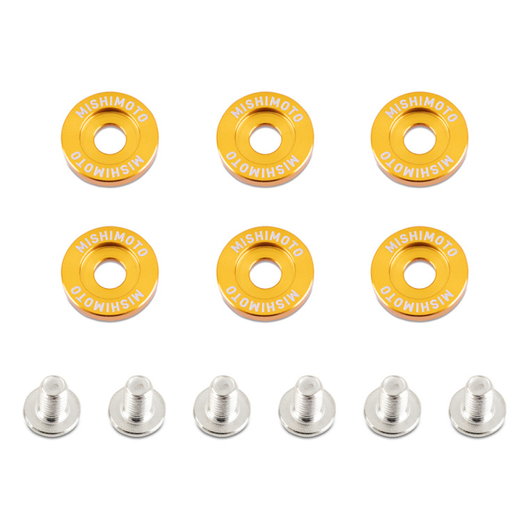 Mishimoto Large Fender Washer Kit (6pcs) - Gold