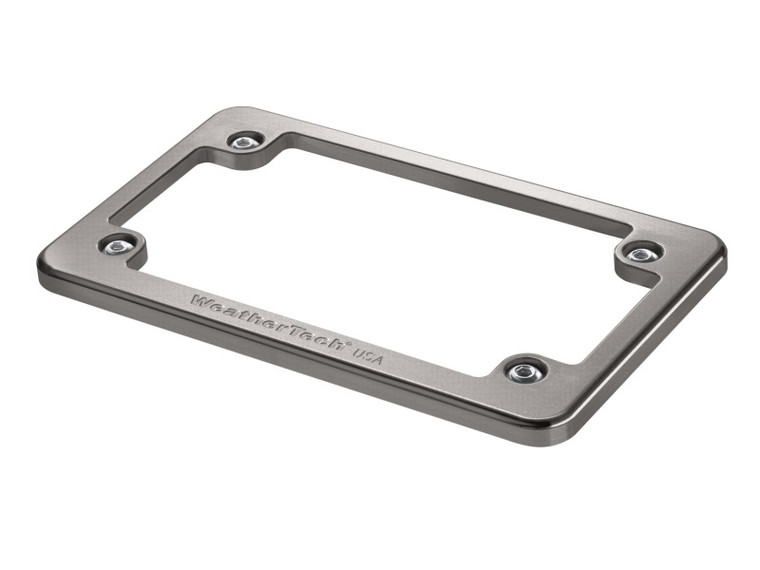 WeatherTech Motorcycle Billet Plate Frames - Titanium