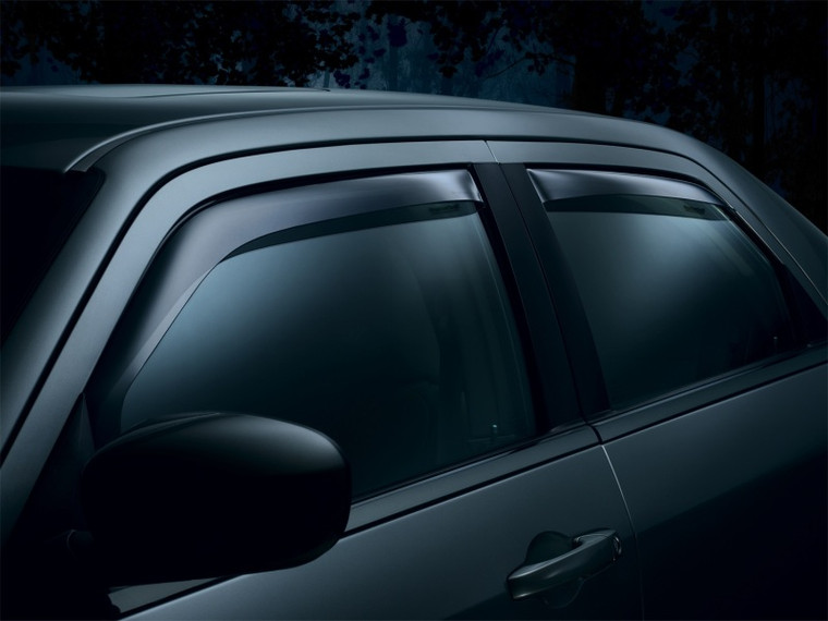 WeatherTech 01-04 Toyota Tacoma Double Cab Front and Rear Side Window Deflectors - Dark Smoke
