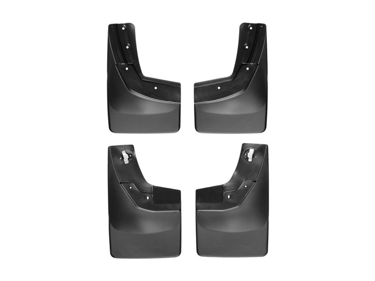 WeatherTech 14+ Chevrolet Silverado No Drill Mudflaps - Black 110035-120035