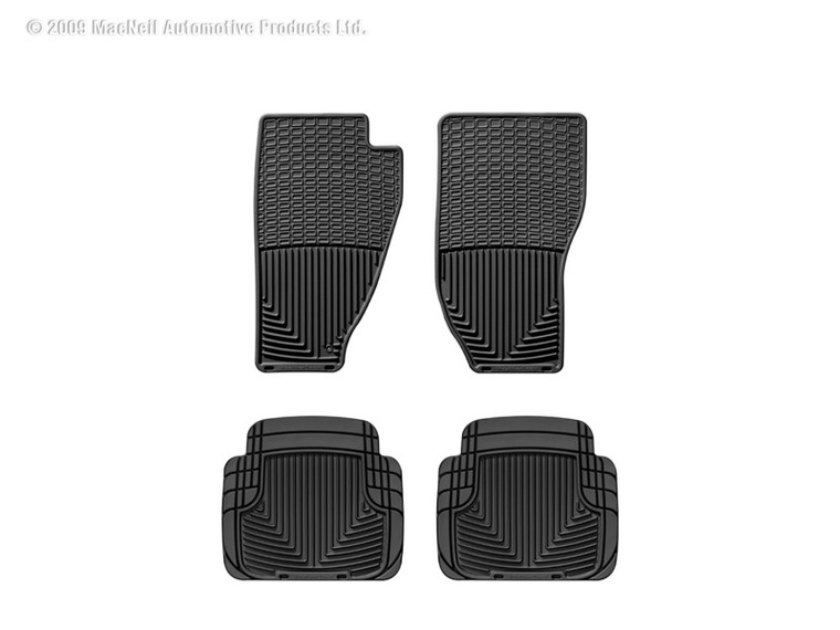 WeatherTech 02-11 Jeep Liberty Front and Rear Rubber Mats - Black