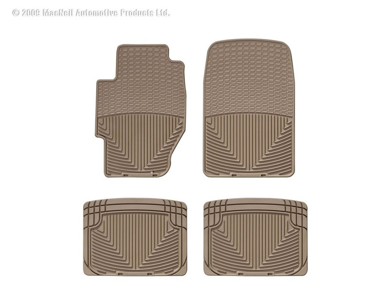 WeatherTech 85-00 Honda Civic Front and Rear Rubber Mats - Tan