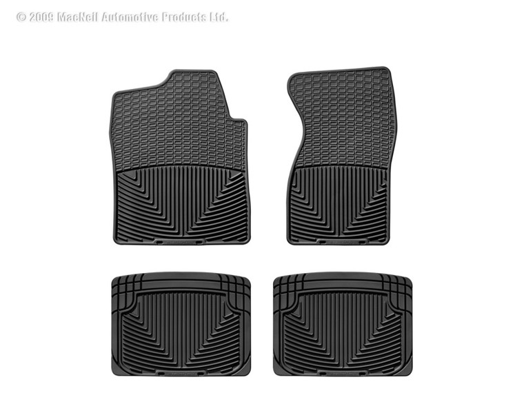 WeatherTech 99 GMC Sierra Front and Rear Rubber Mats - Black