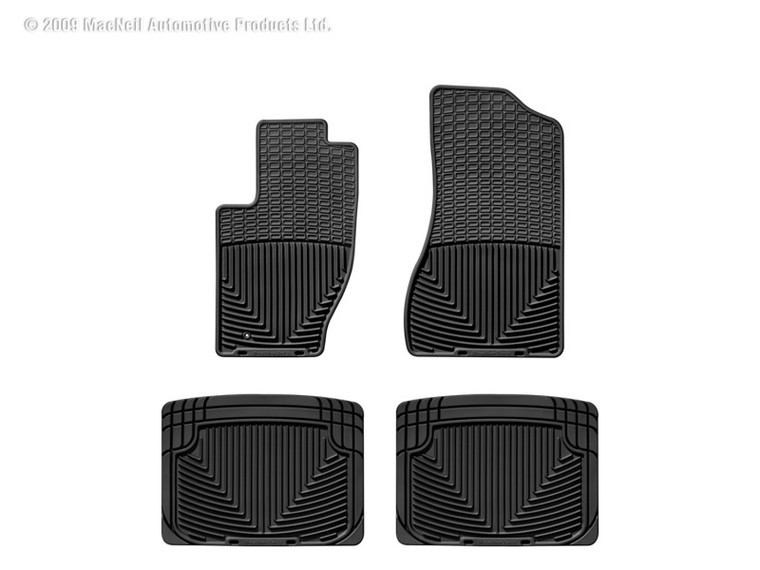 WeatherTech 99-10 Jeep Grand Cherokee Front and Rear Rubber Mats - Black