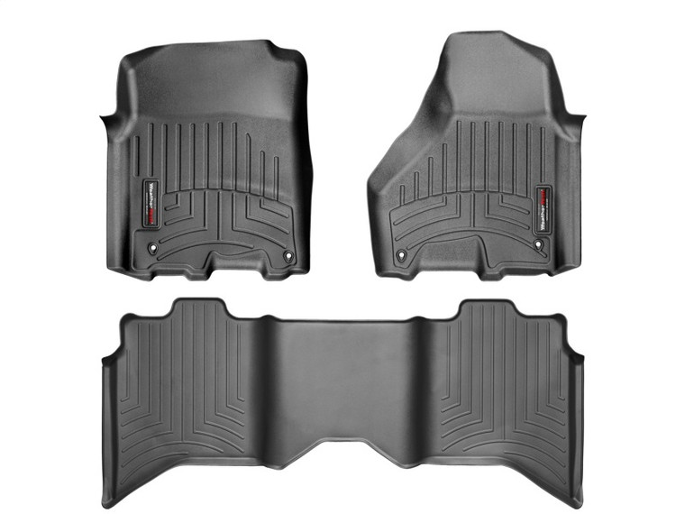 WeatherTech 12+ Dodge Ram 1500 Crew Cab Front and Rear Floorliners - Black