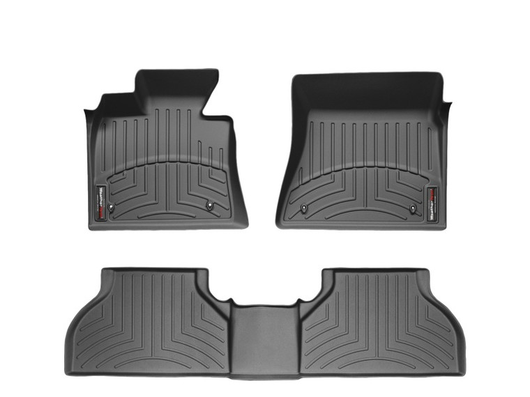 WeatherTech 13+ Toyota Sienna Front and Rear Floorliners - Black 444751-443002
