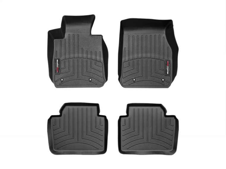 WeatherTech 12+ BMW 3-Series Front and Rear Floorliners - Black 44410-1-2
