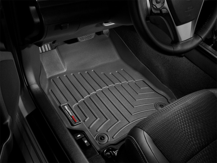 WeatherTech 11 Ford F-150 Front and Rear Floorliners - Over The Hump - Black 442951-441792