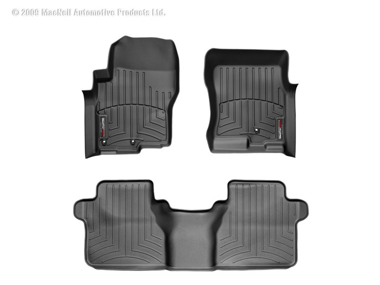 WeatherTech 05-11 Nissan Frontier Front and Rear Floorliners - Black