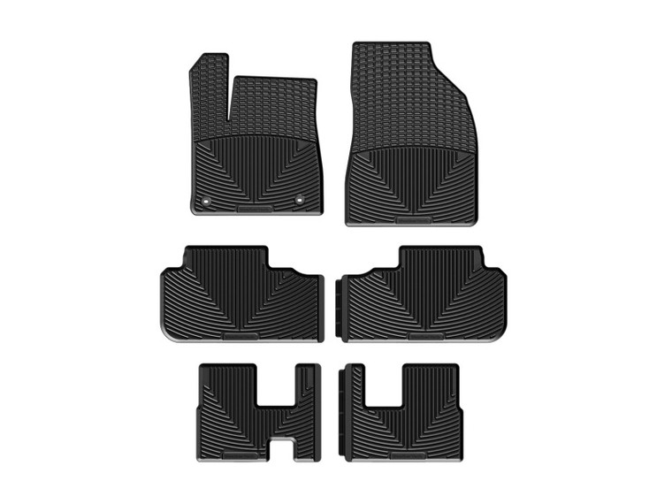 WeatherTech 14+ Toyota Highlander Front, Rear, Middle Rubber Mats- Black