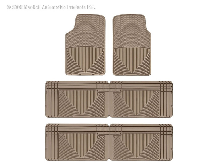 WeatherTech 80-93 Volkswagen Vanagon Front/Rear/and Rear Rubber Mats - Tan
