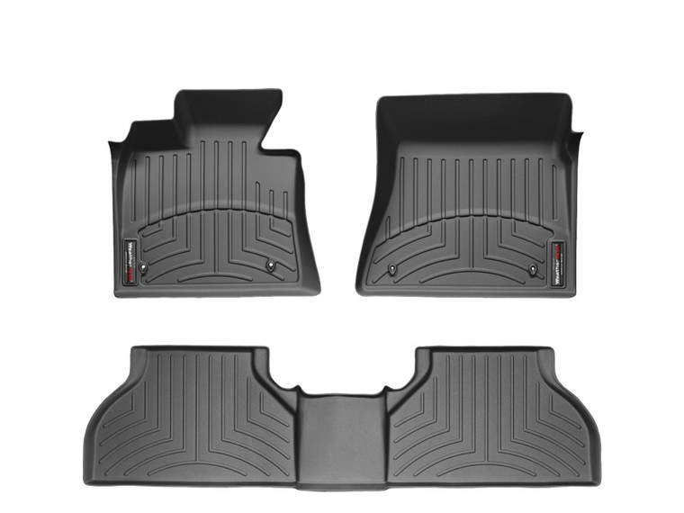 WeatherTech 2014+ Lexus IS (Does Not Fit AWD Models) Front and Rear FloorLiner - Black