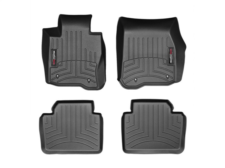 WeatherTech 14+ BMW 4-Series Gran Coupe Front and Rear Floorliners - Black (Fits xDrive Models Only)