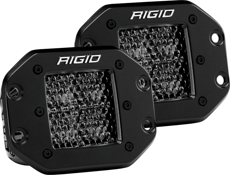 Rigid Industries D Series PRO Midnight Edition - Spot - Diffused - Pair 212513BLK
