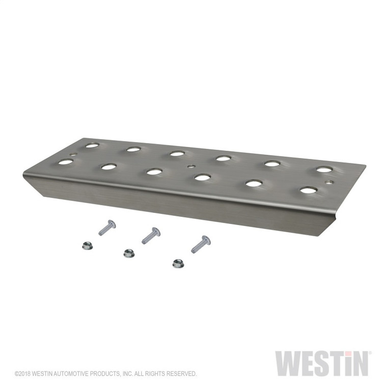 Westin 11in Step Plate w/screws (Set of 2)- Stainless Steel