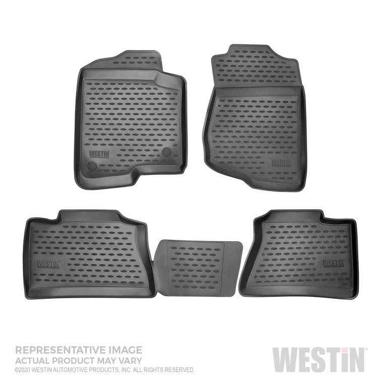 Westin 11-16 Ford F-250/350 SuperCab Profile Floor Liners Front and 2nd Row - Black