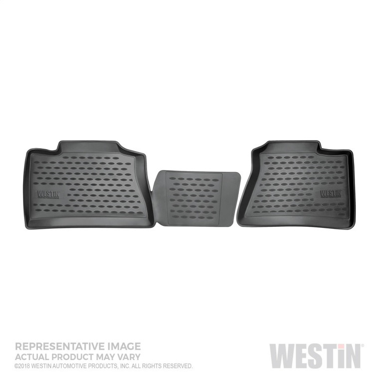 Westin 15-18 Ford F150 Super Crew Profile Floor Liners 2nd Row - Black
