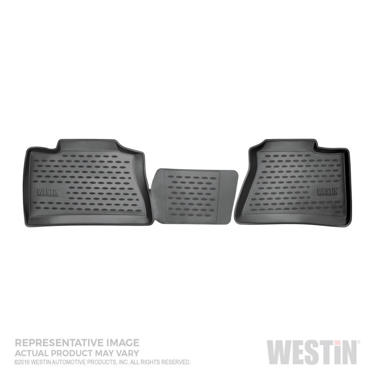 Westin 14-18 Chevrolet Silverado 1500/2500/3500 Double Cab Profile Floor Liners 2nd Row - Black