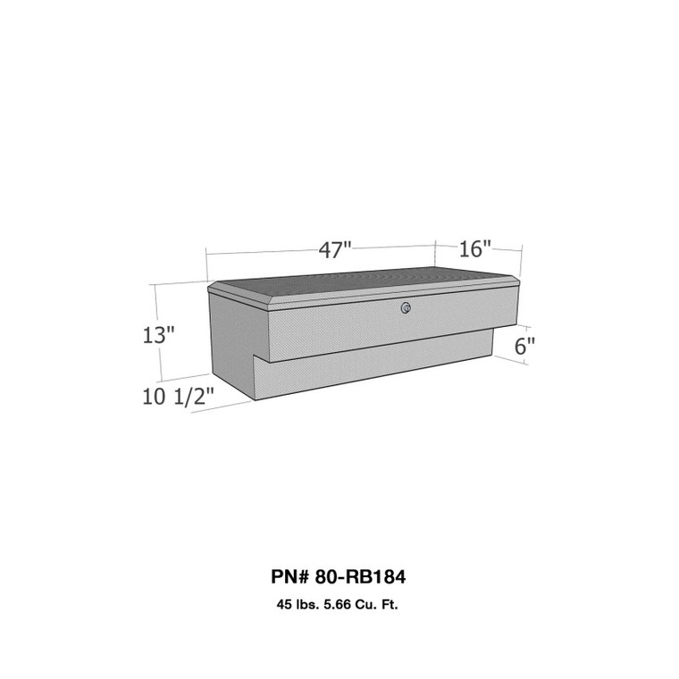 Westin/Brute LoSider Side Rail 47in Box - Aluminum