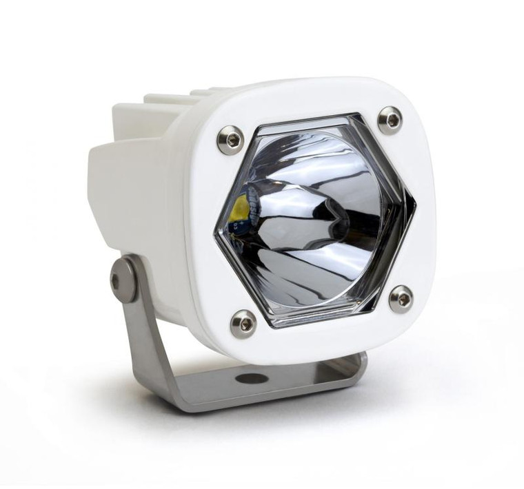 Baja Designs S1 Spot LED Light w/ Mounting Bracket Single - White