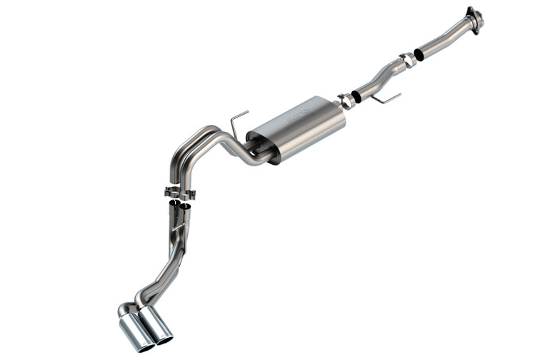 Borla F-150 2021 5.0L 2DR RC SB (122.8 WB) XL, XLT 3/2.25 DSE Cat-Back S-Type Chrome Tips