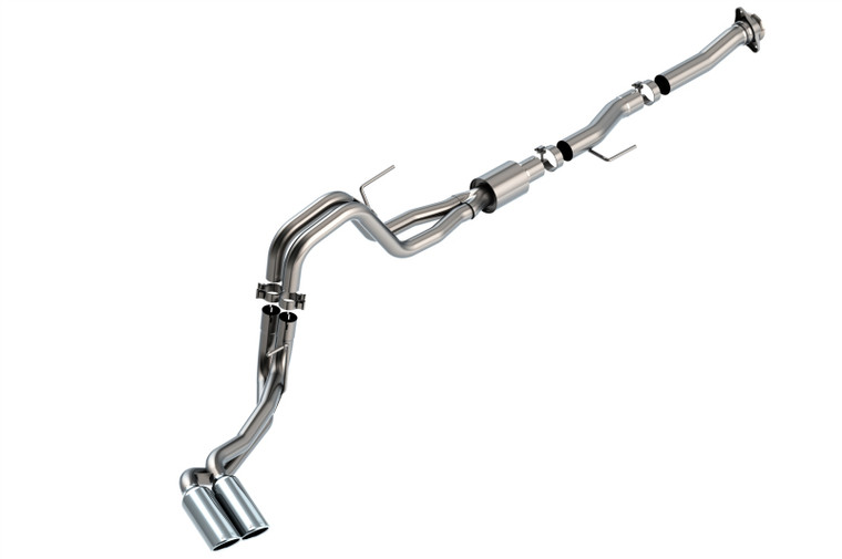 Borla F-150 2021 5.0L 2DR RC SB (122.8 WB) XL, XLT 3/2.25 DSE Cat-Back ATAK Chrome Tips