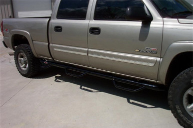 N-Fab Nerf Step 01-06 Chevy-GMC 2500/3500 Crew Cab 6.5ft Bed - Gloss Black  - Bed Access - 3in - Down East Offroad