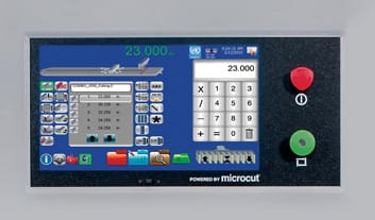 Our microcut® computer control unit with 15” color touch screen for automating backgauge movement is the most user-friendly system in the industry
Prism industrial paper cutters are all equipped with CIP 3 / 4 JDF capability and are all networkable with no additional hardware or software required
Cutting power is provided by a hydraulic clutch and time-tested worm gear design
Cushion contact clamping eliminates pile disturbance
High-speed steel knives (carbide optional) offer extended durability