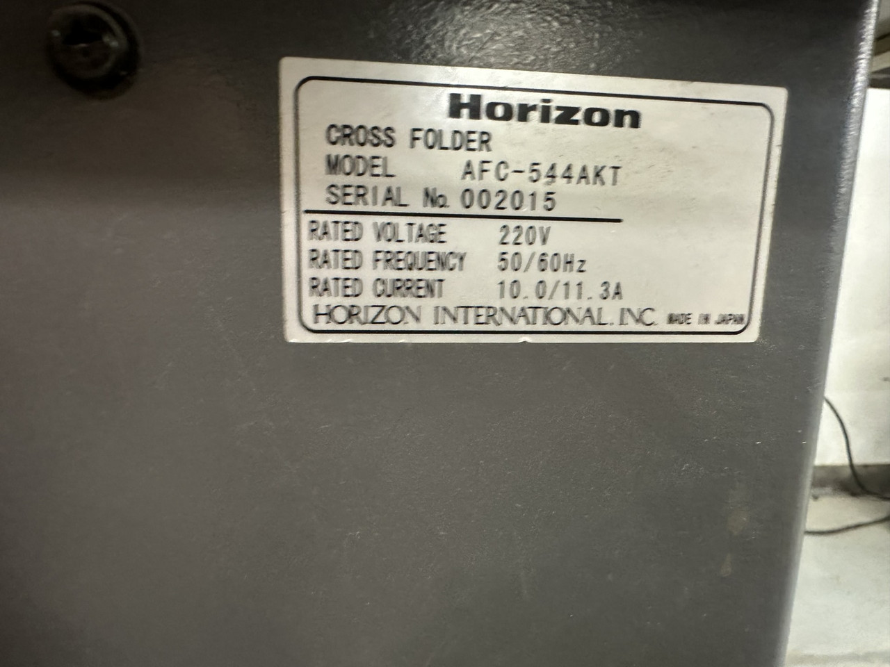 2006 Horizon Cross folder AFC -544 AKT for sale