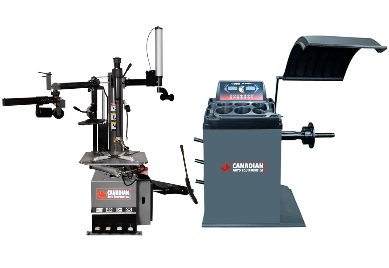 CAE-2725DAA Tire Changer with Left & Right Hand Assist & CAE-3019 Wheel Balancer with Manual Entry