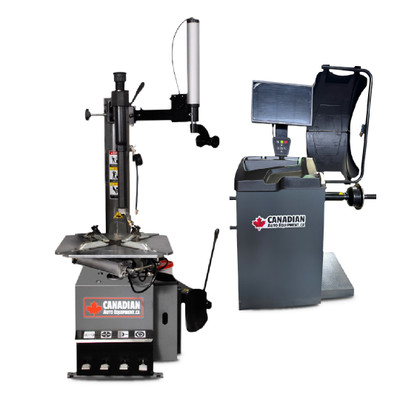 CAE-2725EZ Tire Changer with Manual Lock Lever & Right Hand Assist & CAE-3446 3D Wheel Balancer with Automatic Entry CAE-2725EZ Tire Changer with Manual Lock Lever & Right Hand Assist & CAE-3446 3D Wheel Balancer with Automatic Entry