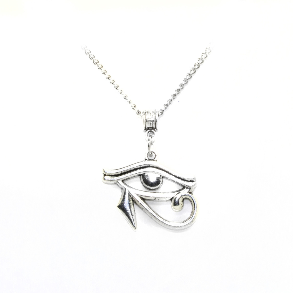 Antiqued Silver Egyptian Eye Of Horus Necklace