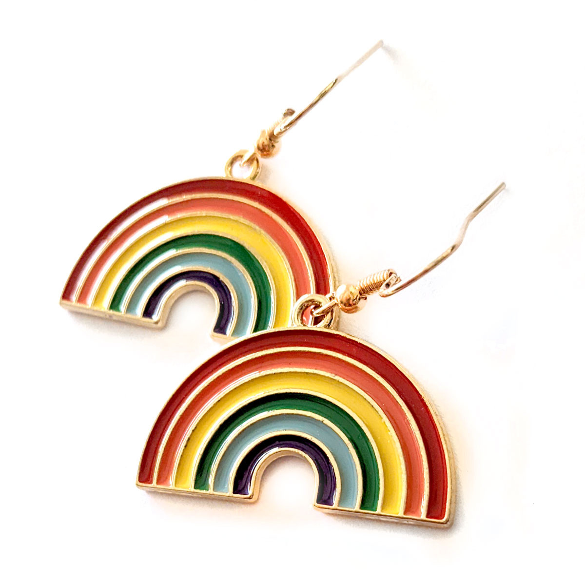 Pride Rainbow Sports Macramé Earrings