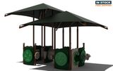 Cub playground designed for children ages 6 to 23 months shown in natural colors front view