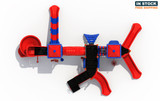 Power Play playground structure designed for ages 2-12 top view shown in primary color scheme