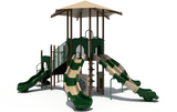 Whiz Kid commercial playground front view show in natural color scheme