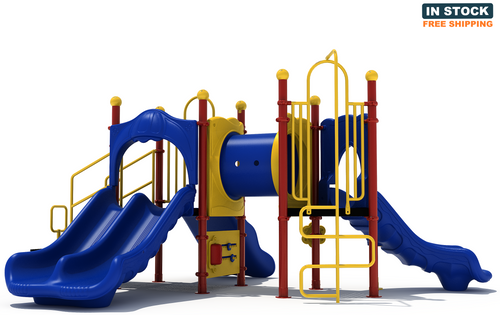 Simon Says playground front view in primary colors
