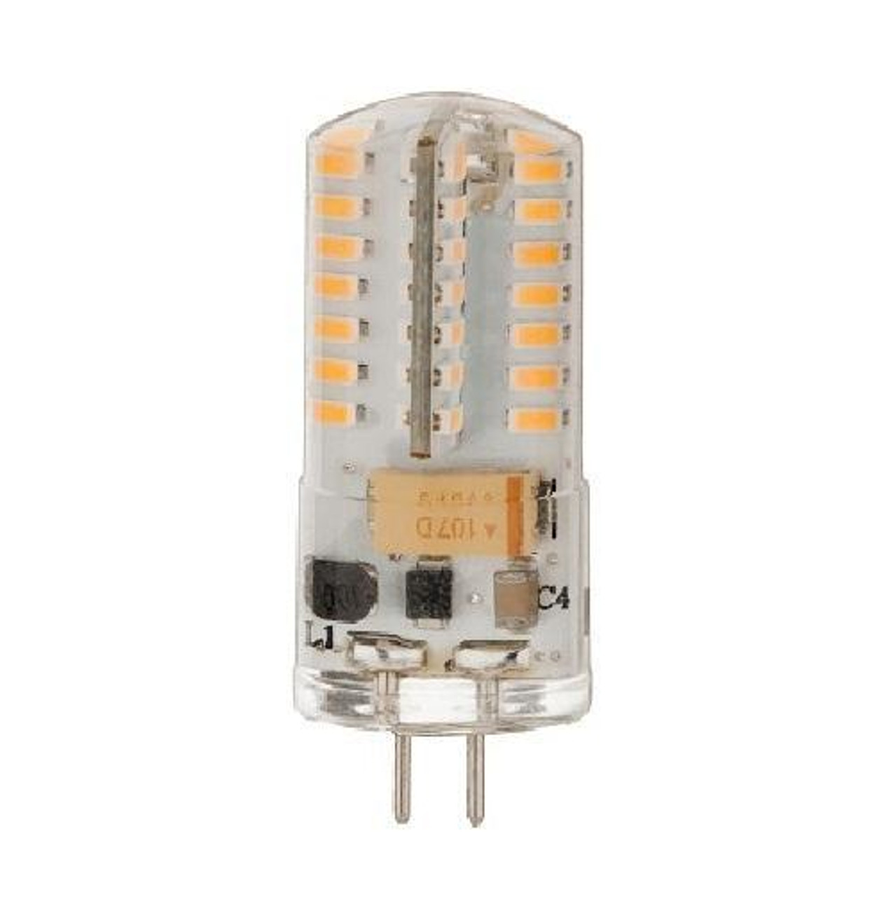 EASTIN G4 LED Bulb T3 Type Led G4 bi-pin Bulb AC/DC 12V 2W Day Light 6000K  for Candle Base Light Outdoor Landscape Lighting, 5-Pack, White
