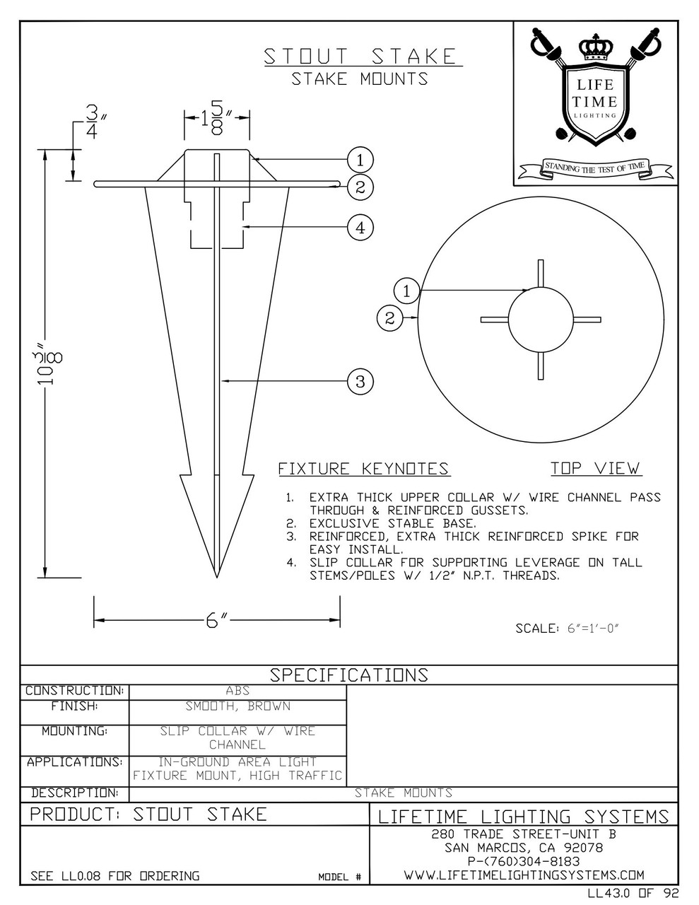 Stout Stake - Stakes | Lifetime Lighting Systems