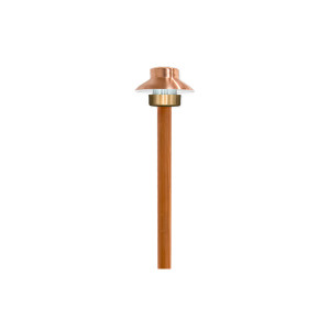 PATHFINDER4-29 Path Light with 4" Round Hat (Natural Copper)