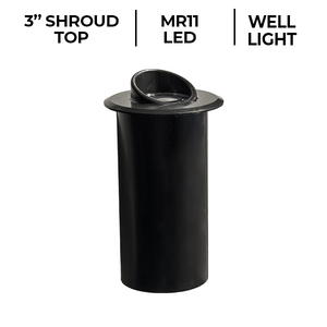 TITAN-OMEGA-GRAND In-Ground Well Light with Shroud Top (Black)