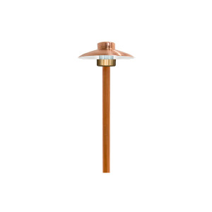 PATHFINDER6-29 Path Light with 6" Round Hat (Natural Copper)