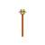 PATHFINDER4-30D Path Light with 4" Round Hat (Distressed Brass)
