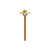 PATHFINDER6-30 Path Light with 6" Round Hat (Natural Brass)