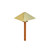 PRISM-30 Area Light with 10" Square Hat (Natural Brass)