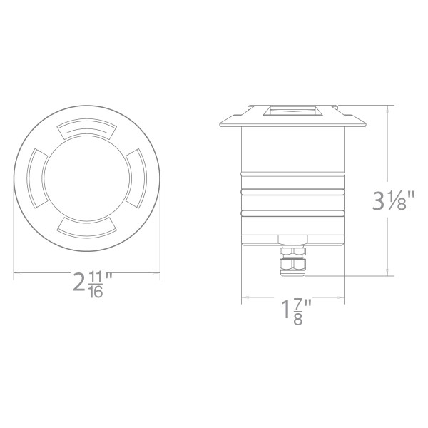 2101 | 2" In-Ground Round Quad-Directional Light (12V)