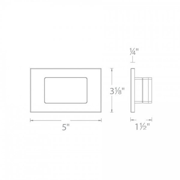 4071 | Rectangular Step and Wall Light - Horizontal (12V)