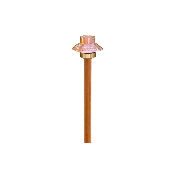 PATHFINDER4-29D Path Light with 4" Round Hat (Distressed Copper)